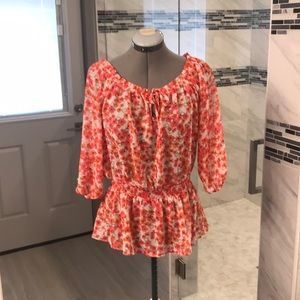 Flowery Sheer Summer Top